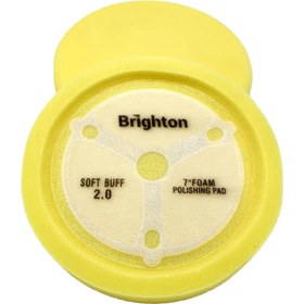 تصویر پد پولیش متوسط روتاری زرد 150 میلی متری برایتون مدل Brighton Professional Medium Cut Polishing Pad 150mm 