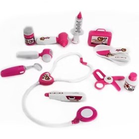 تصویر ست اسباب بازی پزشکی چمدانی صورتی 