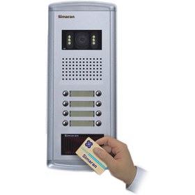 تصویر پنل آیفون تصویری هشت واحدی سیماران مدل فراز کارتی VFEC8D/N Card reader Video door phone panel eight unit Simaran model VFEC8D/N Faraz karti