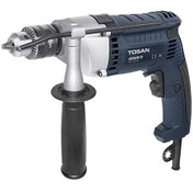 تصویر دریل چکشی 13 میلی‌متر 810 وات آچاری نیم‌تنه فلزی توسن 0028D Tosan 0028D 13 mm 810 W Hammer Drill with Metal Half-Body Wrench