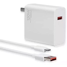 تصویر شارژر دیواری یو اس بی 120 وات همراه با کابل شارژ تایپ‌سی شیائومی Xiaomi Mi MDY-12-ED USB Fast Charger Adapter Type-C Cable 