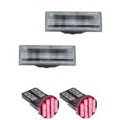 تصویر چراغ پلاک خودرو قطعه سازان کبیر مدل EK-PRIDE132RED-3010367 مناسب برای پراید 132 به همراه لامپ مجموعه 4 عددی 