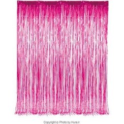 تصویر پرده تزیینی متالایز صورتی 1*2 متر 