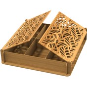 تصویر جعبه پذیرایی دمنوش و چایی چوبی مدل نواز 