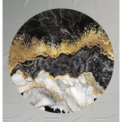 تصویر فرشینه مدل گرد با طرح دلخواه شما ابعاد (یک در یک ) پارچه مخمل هازان ترک 