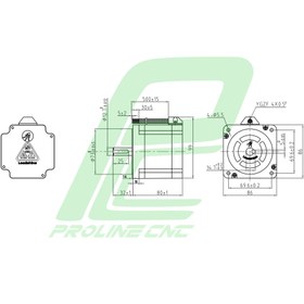 تصویر استپ موتور سی ان سی 45 کیلوگرم بر سانتی متر نما 34 برند لیدشاین مدل 86CM45 StepperMotor Leadshine 86CM45