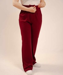 تصویر شلوار واید‌ لگ رنگ البالویی وارداتی 