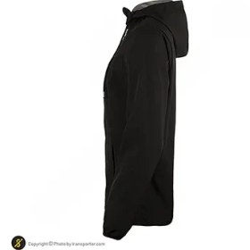 تصویر بادگیر گورتکس مردانه کلاه دار طرح نایک | مشکی 