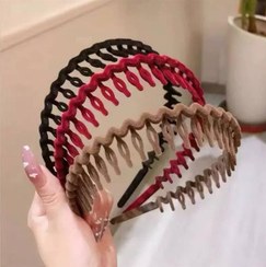 تصویر تل سر زیگزاگی روکش مخمل 