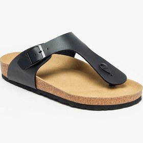 تصویر صندل مردانه با جزئیات قفل‌دار و راحتی پوشیدن برند le confort Men Buckle Detail Slip-On Sandals