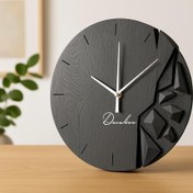 تصویر ساعت دیواری مدرن مدل تراش هندسی 