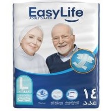 تصویر پوشک کامل بزرگسالان ایزی لایف سایز بزرگ ۱۴ عددی Easy Life large Adult Protective Diaper 14 pcs