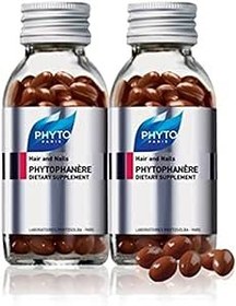 تصویر مکمل غذایی نازک کننده ریزش مو 100% طبیعی PHYTO Phytophanère، منبع 4 ماهه، کپسول، 120 عددی (بسته 2 عددی) - ارسال 20 روز کاری PHYTO Phytophanère 100% Natural Hair Loss Thinning Dietary Supplement, 4-Month Supply,Capsule, 120 Count (Pack of 2)