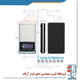 تصویر ترازو جیبی 500 گرمی با دقت 0.01 500G 0.01 POCKET SCALE