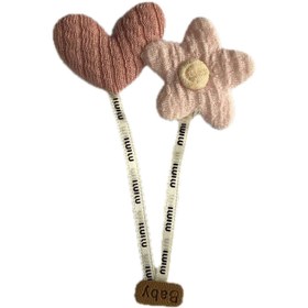 تصویر تکه دوزی گل و قلب 