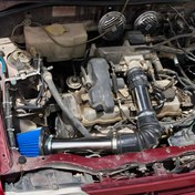 تصویر فول کیت مکش فلزی پراید شامل فیلتر اسپرت و فیلتر بخار روغن 