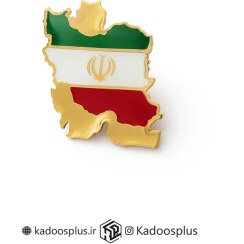 تصویر بج سینه نقشه ایران با نماد جمهوری اسلامی 