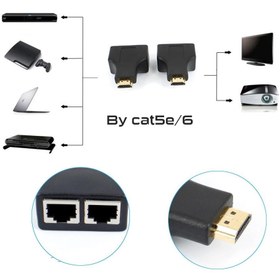 تصویر مبدل افزایش طول HDMI مدل enet بسته ی دو عددی 