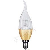 تصویر لامپ 6 وات طلایی شمعی شفاف ال ای دی مهند 