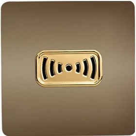 تصویر زنگ ملودی مدل امگا طلایی میانه مشکی طلایی