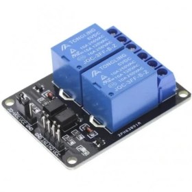 تصویر ماژول رله ۵ ولت دو کاناله با اپتوکوپلر 