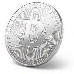 تصویر سکه بیت کوین-روکش نقره کاری شده 