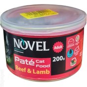 تصویر کنسرو پته ای گربه بالغ نوول طعم گوشت گوساله و بره 200 گرم Novel Pets Food Pate Beef & Lamb 200g