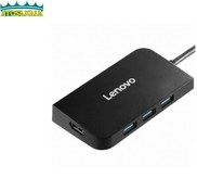 تصویر هاب 6 پورت Type C لنوو Lenovo S706 6 in 1 Type C HUB Adapter HDMI PD3.0 VGA 