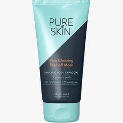 تصویر ماسک زغال پیل آف پیوراسکین Pure Skin Pore Clearing Peel-off Mask