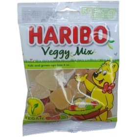 تصویر پاستیل هاریبو Haribo مدل وگی میکس Veggy Mix وزن 160 گرم 