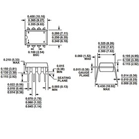 تصویر آی سی آپ امپ اس تگزاس اینسترومنتس مدل NE5532P بسته 4 عددی 