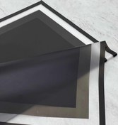 تصویر کاغذ ضد آب گل آرایی مدل XJY06 بسته ۲۰ برگی رنگ مشکی 