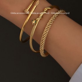 تصویر دستبند طلایی 