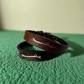 تصویر دستبند چرمی مضراب سنتور 