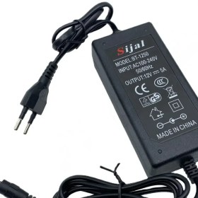 تصویر آداپتور ۱۲ ولت ۵ آمپر رومیزی سیجل 