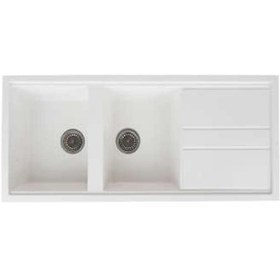 تصویر سینک ظرفشویی گرانیتی توکار دو لگن لوتوس Lotus double basin granite sink