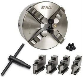 تصویر چهار نظام منظم دستگاه تراشکاری سایز 400 میلیمتر برند SAN OU SAN OU K12-400 Four Jaw Self Centring Chuck