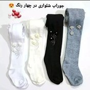 تصویر جوراب شلواری دخترانه نوزادی تا ۷ سال پاییزه طرح شکوفه 