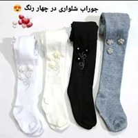 تصویر جوراب شلواری دخترانه نوزادی تا ۷ سال پاییزه طرح شکوفه 