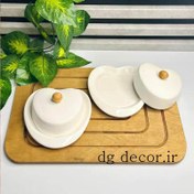 تصویر کره خوری سرامیکی طرح قلب 