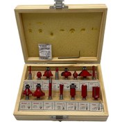 تصویر ست ۱۵ عددی تیغ اور فرز شفت ۶ میلی متر 