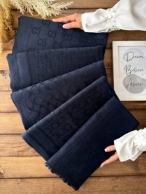 تصویر شال موهر سورمه ای - 3 