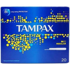 تصویر تامپون تامپکس مدل Regular ا Tampax Regular Tampon 20pcs Tampax Regular Tampon 20pcs