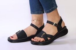 تصویر صندل زنانه مدل آوا رنگ مشکی با زیره پی یو + ارسال رایگان 