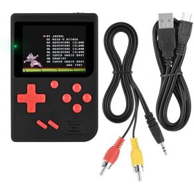 تصویر کنسول بازی کلاسیک قابل حمل با صفحه رنگی کوچک و دستی ریترو برای NES - مشکی برند thoraya Retro Mini Handheld Color Screen Game Player Portable Classical Game Console for NES Black