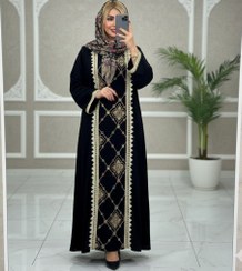 تصویر ماکسی زنانه مشکی سایز ۴۶ تا ۵۴ 