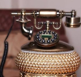 تصویر تلفن سلطنتی رومیزی گلدن گیفت مدل 1104A 