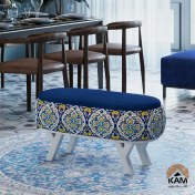 تصویر پاف نیمکتی نقش آکام چوب طرح پامنار سایز 90 