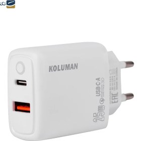 تصویر شارژر دیواری کلومن مدل KC-H11۵ به همراه کابل Type-C Koluman KC-H11۵ Wall Charger with Type-C Cable