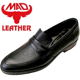 تصویر کفش مجلسی مردانه مدل ساعتی بدون بند عسلی - 4 Formal leather shoes